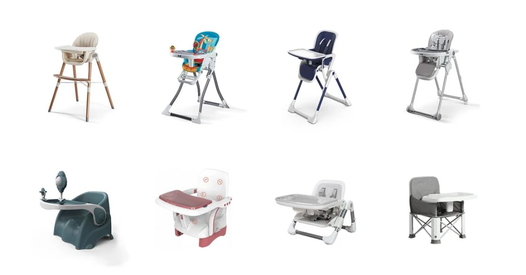 Kids Feeding Chairs Plastic Baby Folding Portable High Booster Chair 5 in 1