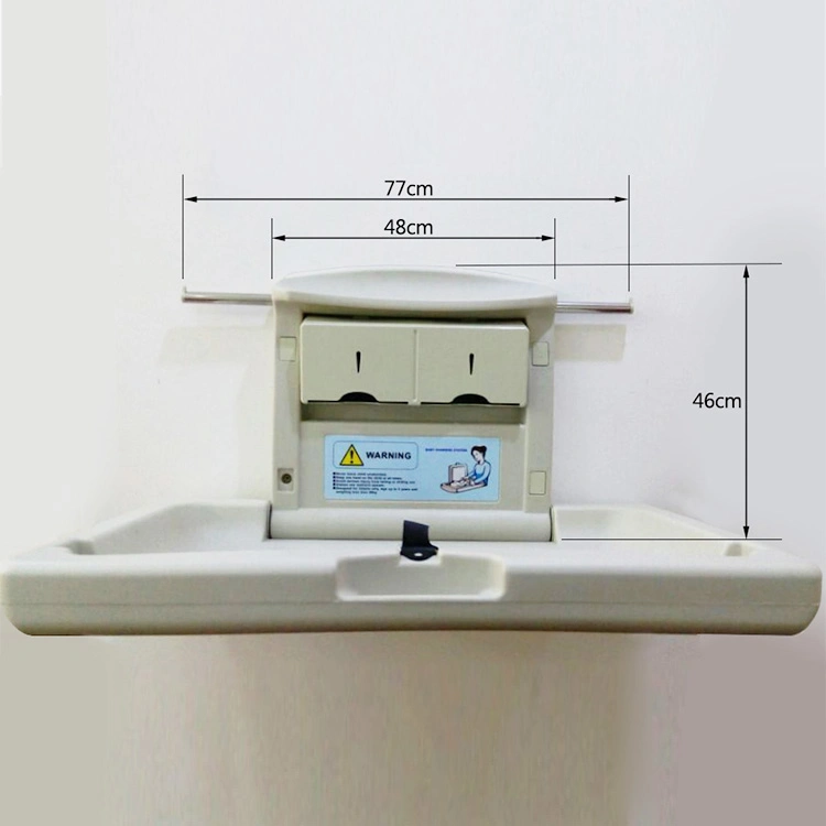 Wall-Mounted Plastic Folding Baby Changing Station Table