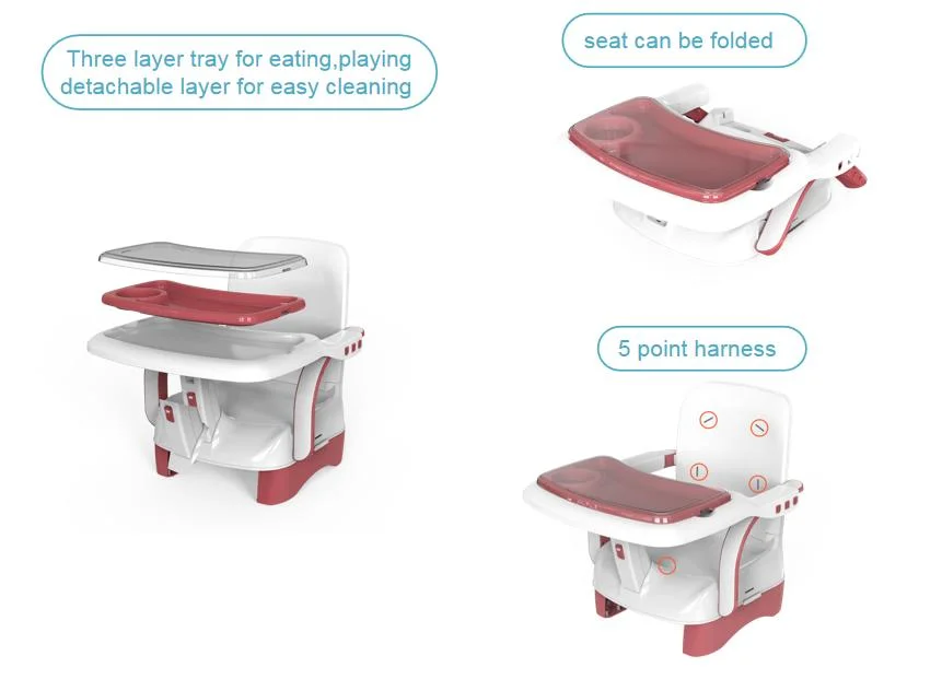 Wholesale High Quality Feeding Travel Booster Seat with Tray for Dining Table