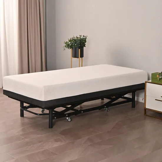 Hotel Use Time Saving Hi Low Mechanism Lift Bed for Easy Cleaning 