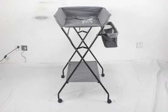 Portable Baby Diaper Changing Table with Folding Stand and Bathtub Newborn Infant Nursery Table with Safety Belt and Large Storage Rack 