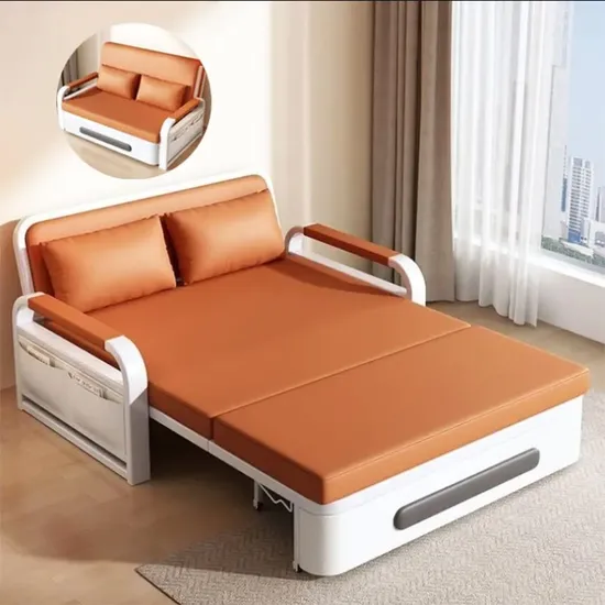 Apartment Furniture Sofa Bed Sofa Chair Recliner Lounge Sofa Metal Frame Soft Foldable Part
